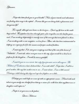  Letter From Aeliona